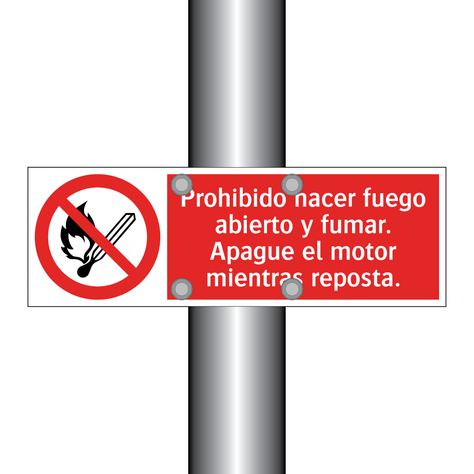 Prohibido hacer fuego abierto y fumar. Apague el motor mientras reposta.