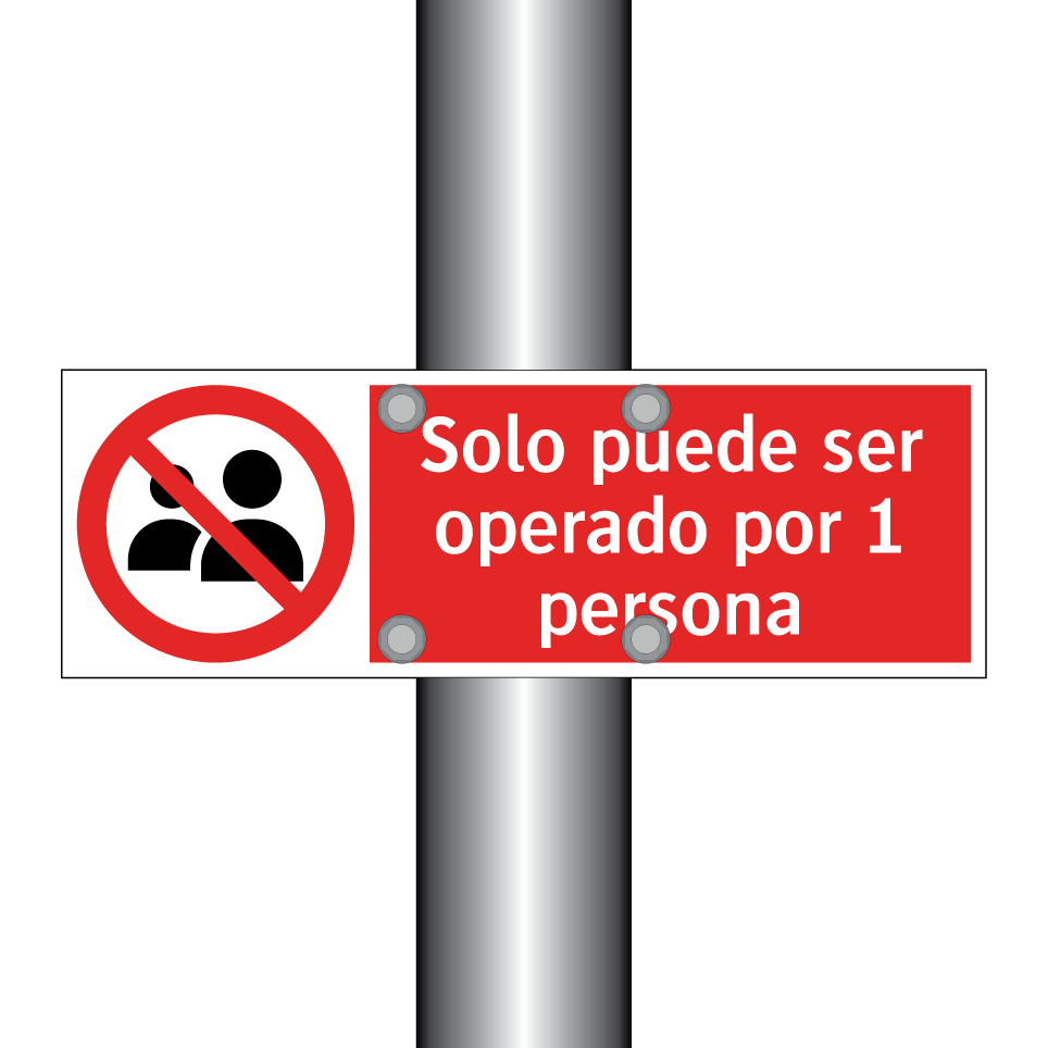 Solo puede ser operado por 1 persona
