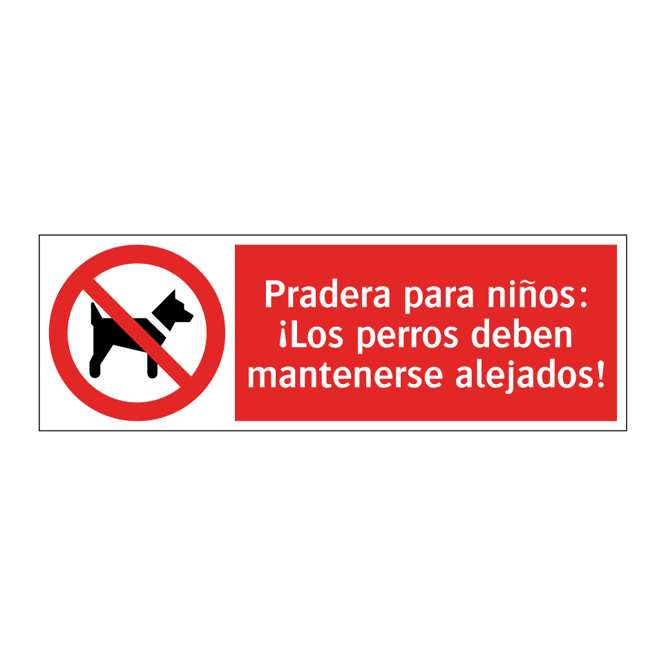 Pradera para niños: ¡Los perros deben mantenerse alejados!