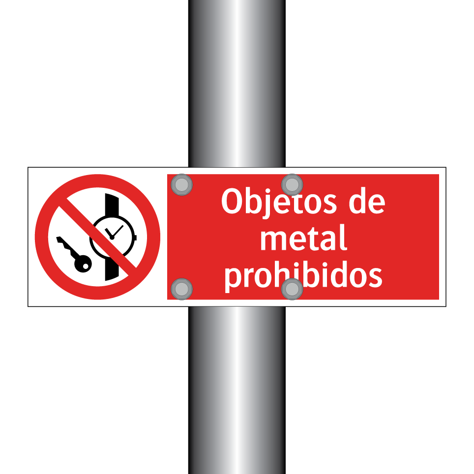 Objetos de metal prohibidos