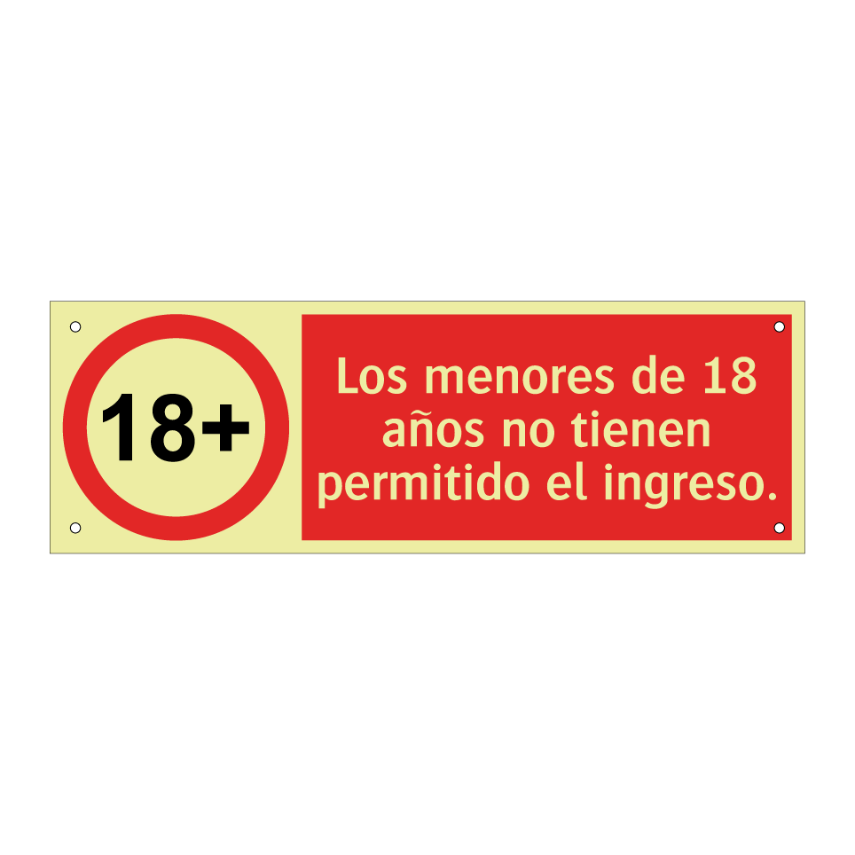Los menores de 18 años no tienen permitido el ingreso.