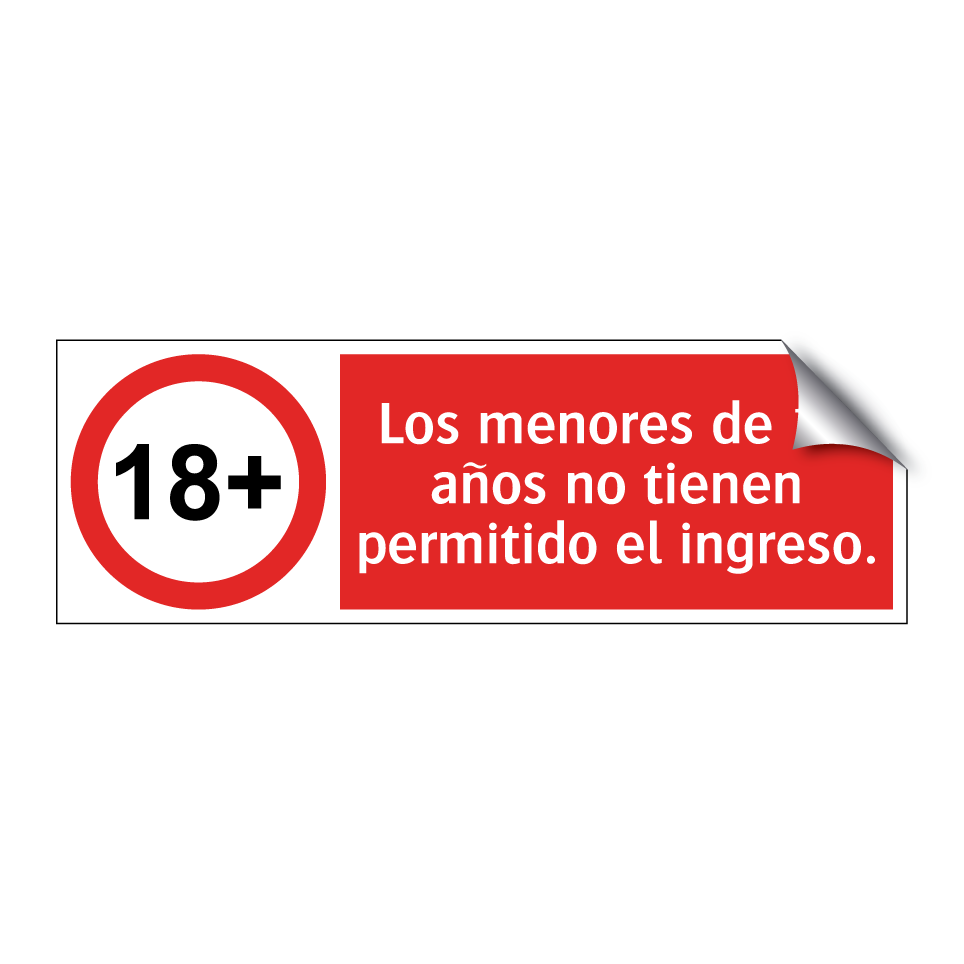 Los menores de 18 años no tienen permitido el ingreso.