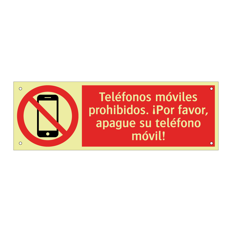 Teléfonos móviles prohibidos. ¡Por favor, apague su teléfono móvil!