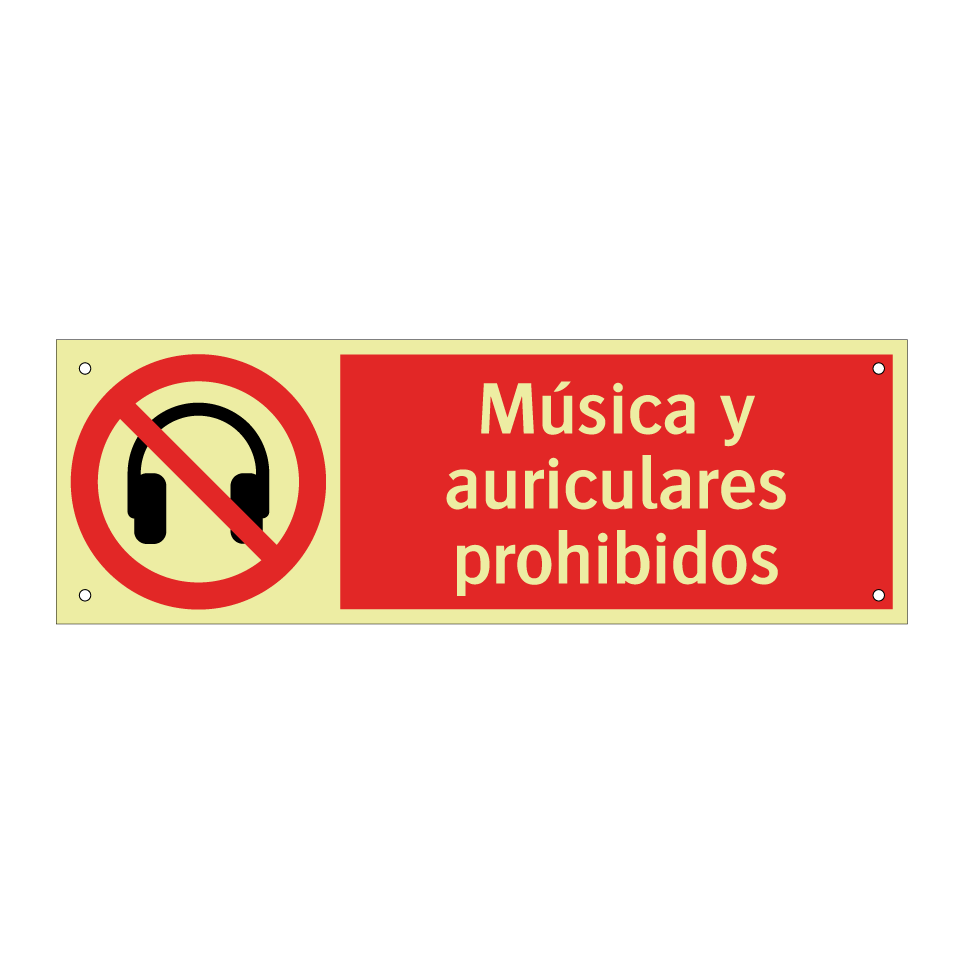 Música y auriculares prohibidos