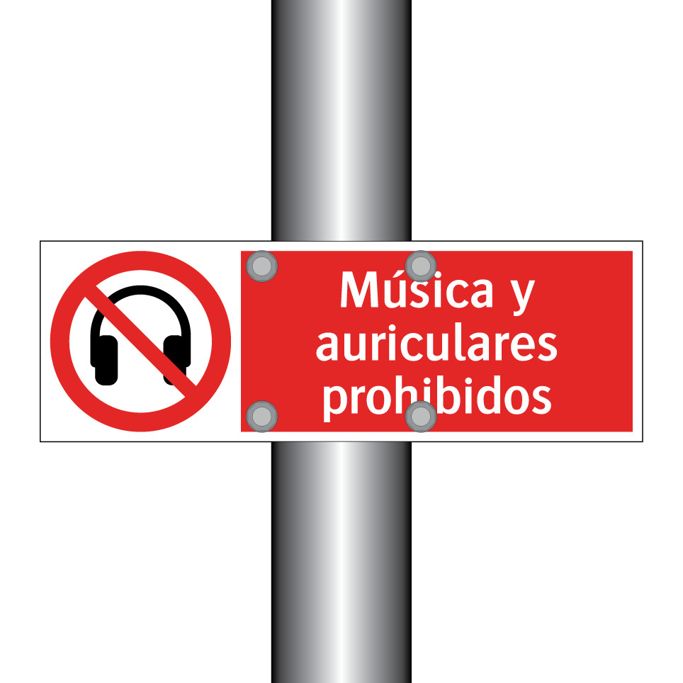 Música y auriculares prohibidos