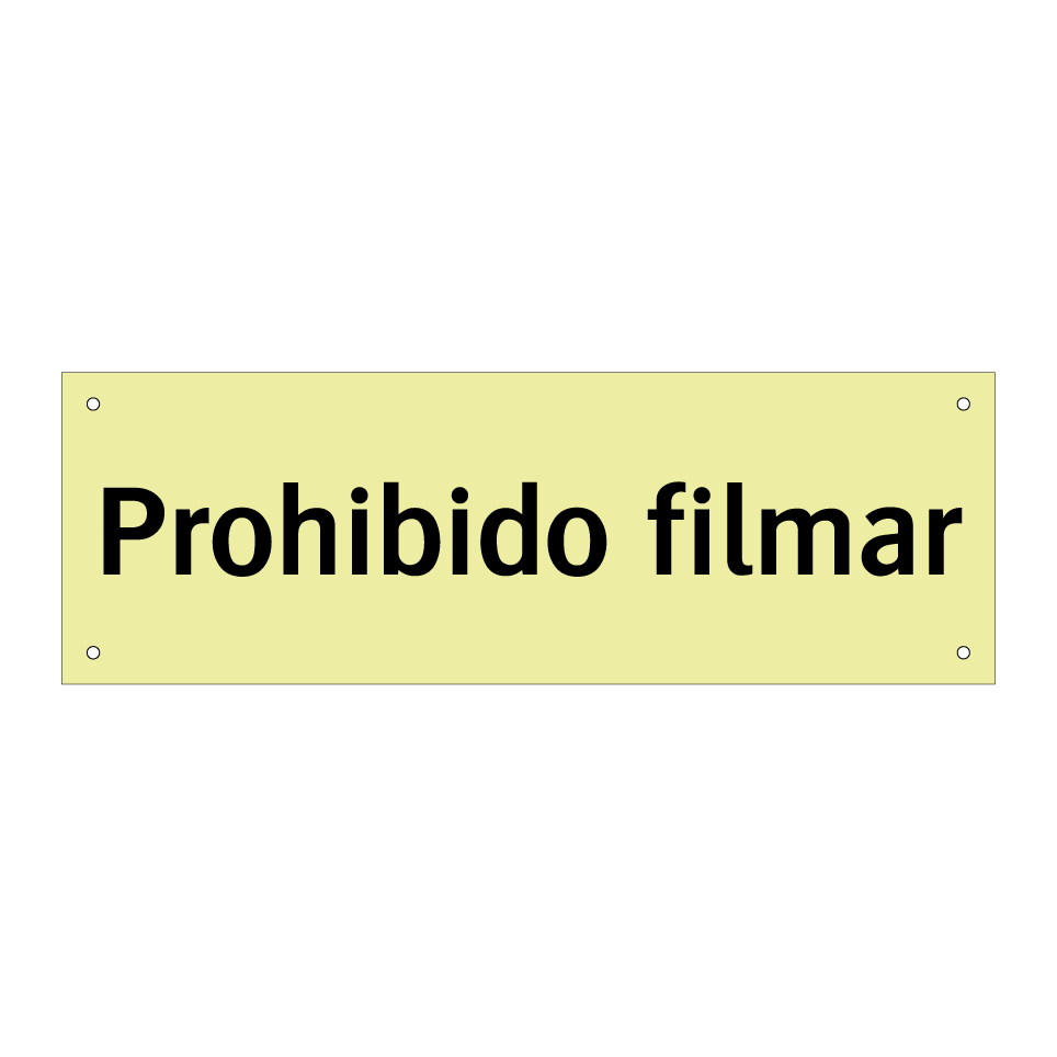 Prohibido filmar