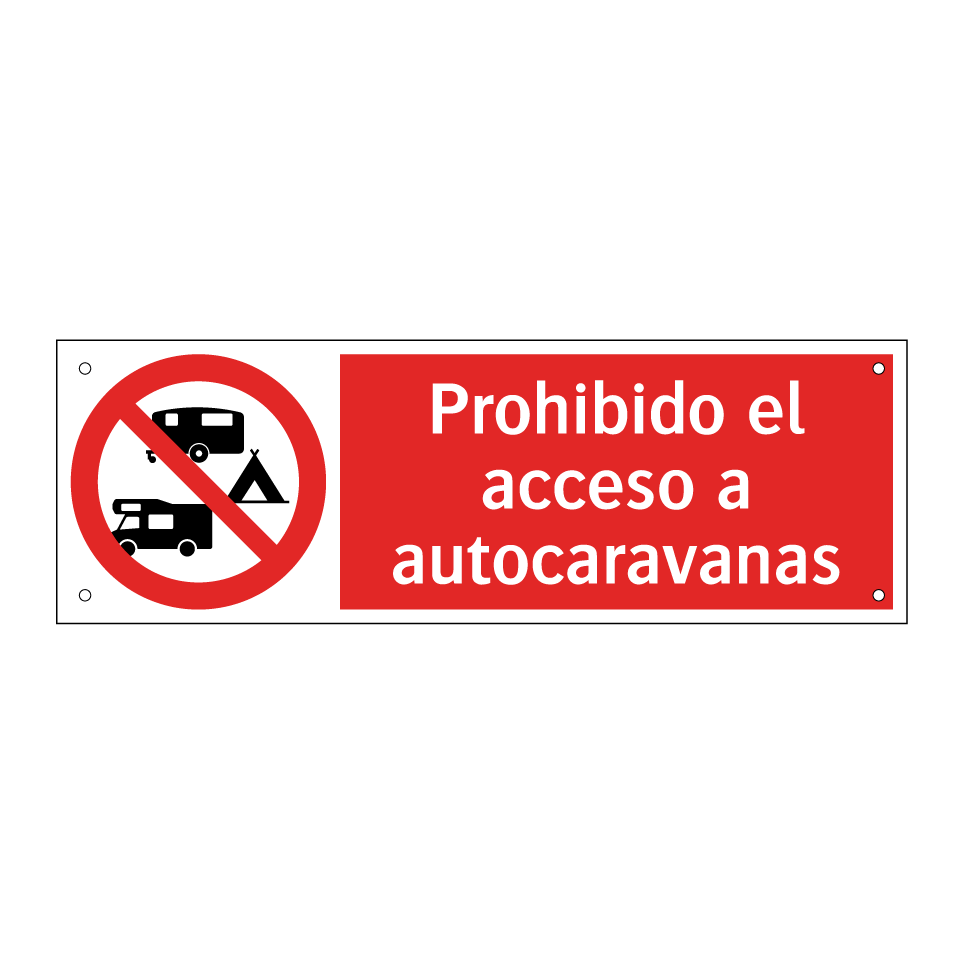 Prohibido el acceso a autocaravanas