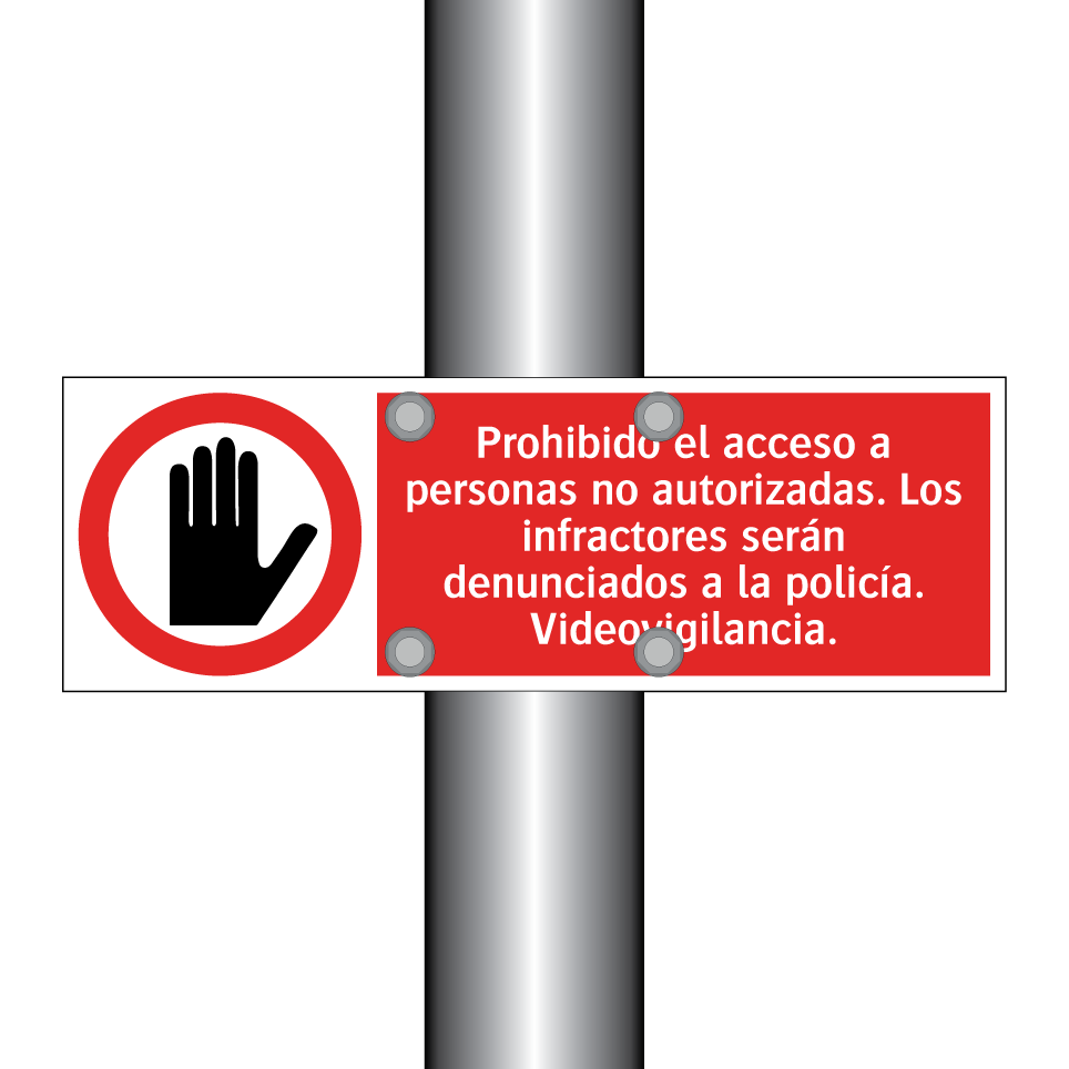 Prohibido el acceso a personas no autorizadas. Los infractores serán denunciados a la policía. Videovigilancia.