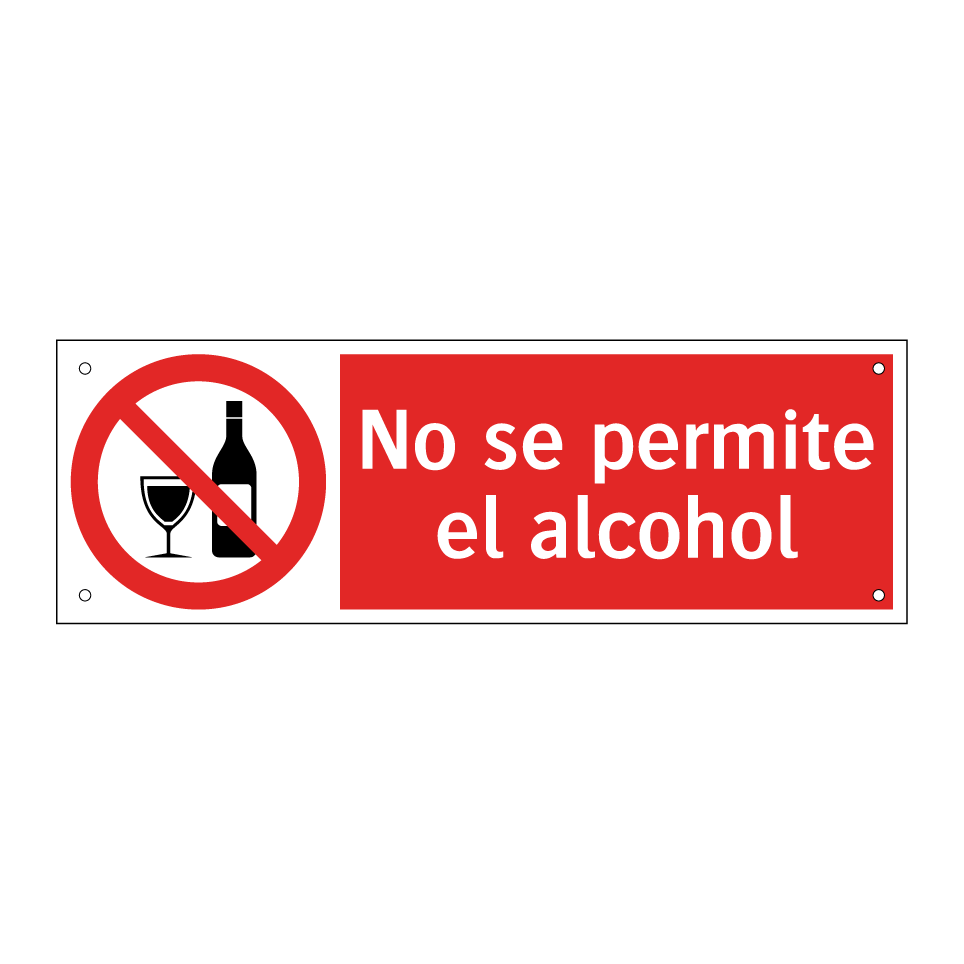No se permite el alcohol