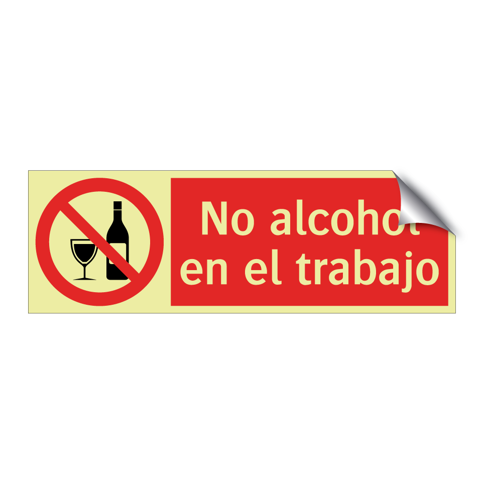 No alcohol en el trabajo
