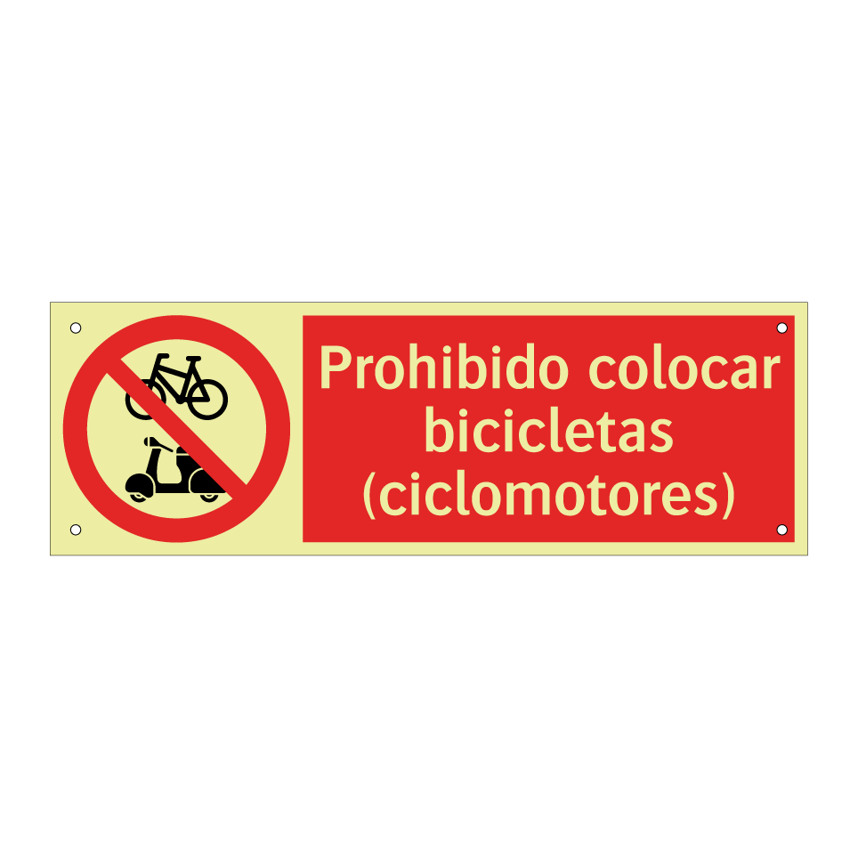 Prohibido colocar bicicletas (ciclomotores)