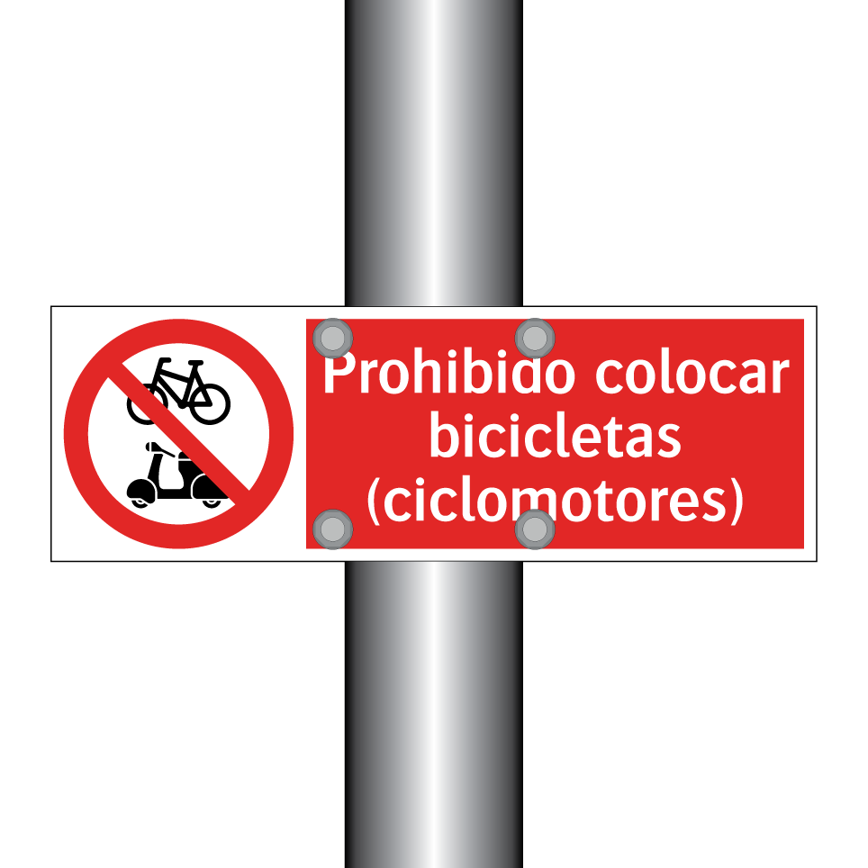 Prohibido colocar bicicletas (ciclomotores)