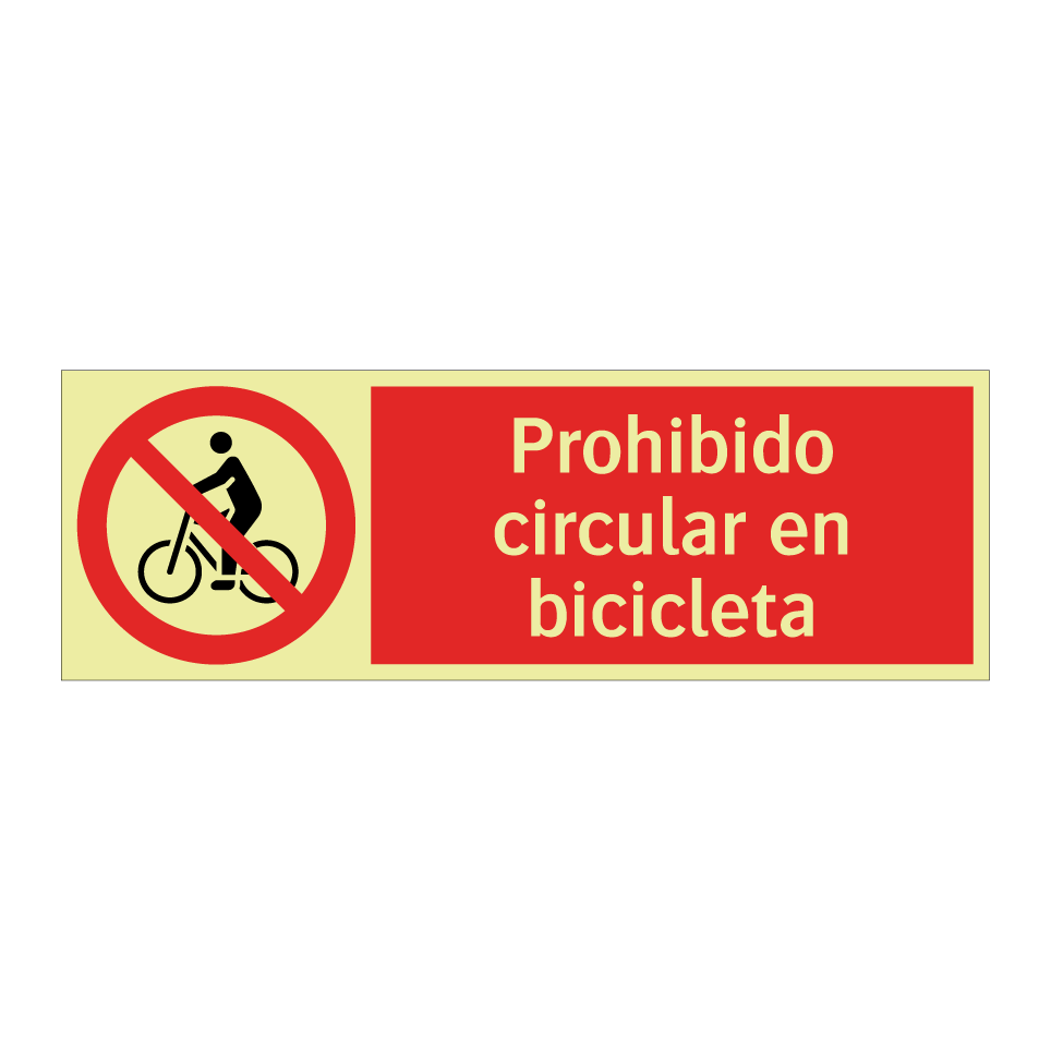 Prohibido circular en bicicleta