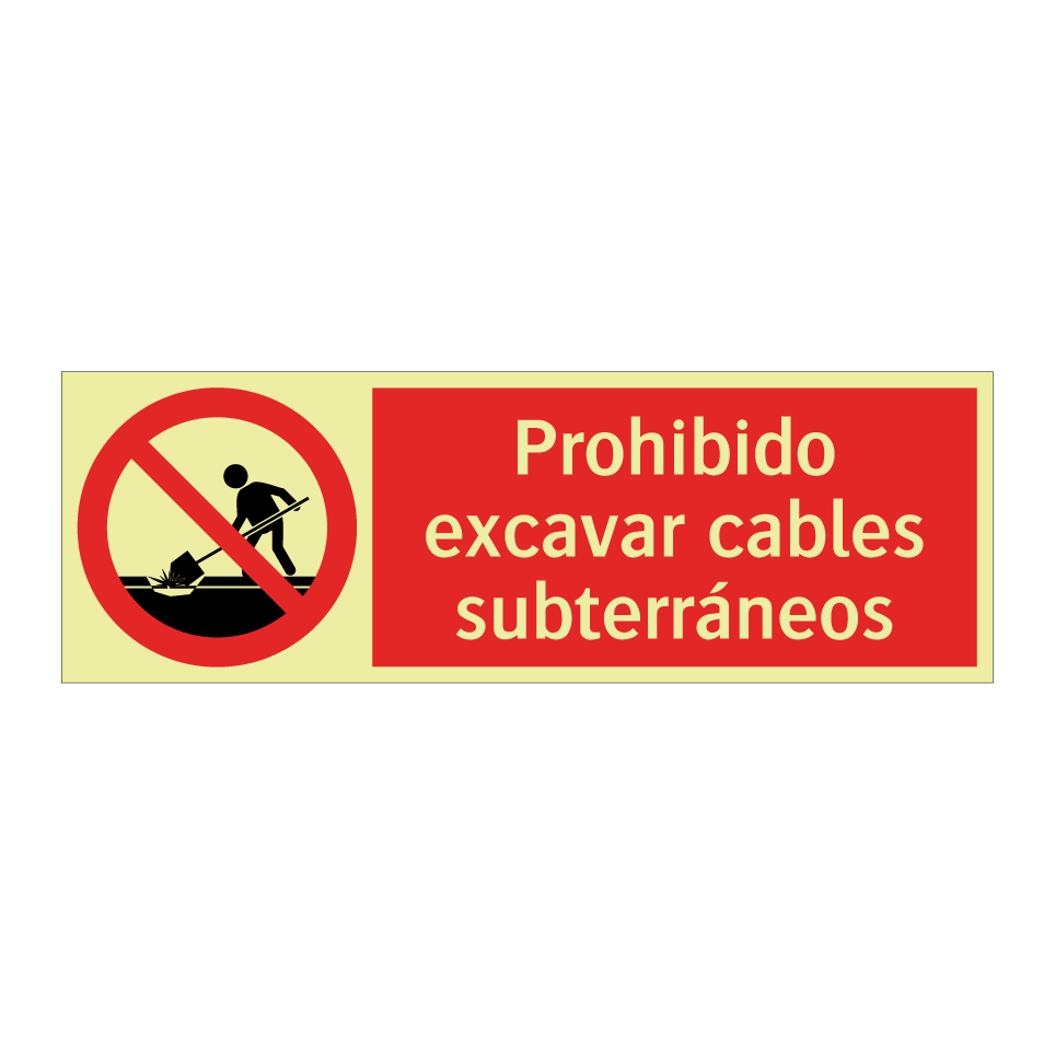 Prohibido excavar cables subterráneos