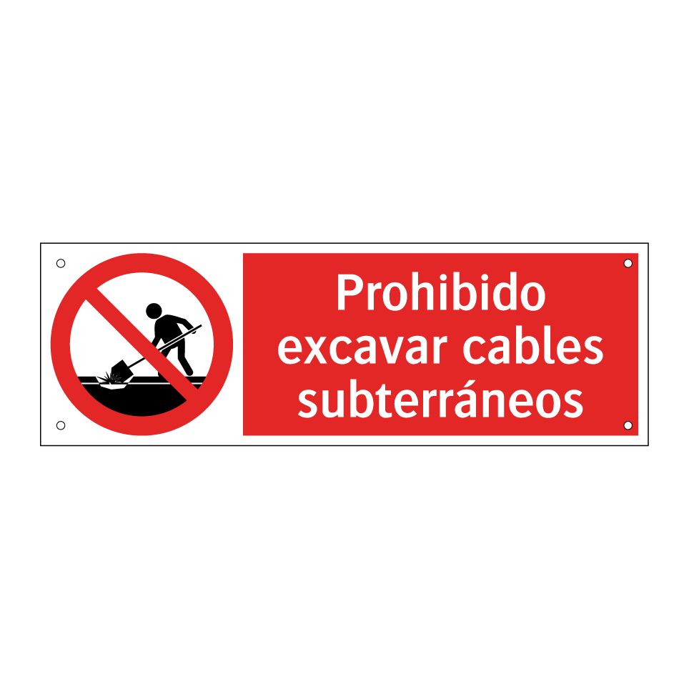 Prohibido excavar cables subterráneos