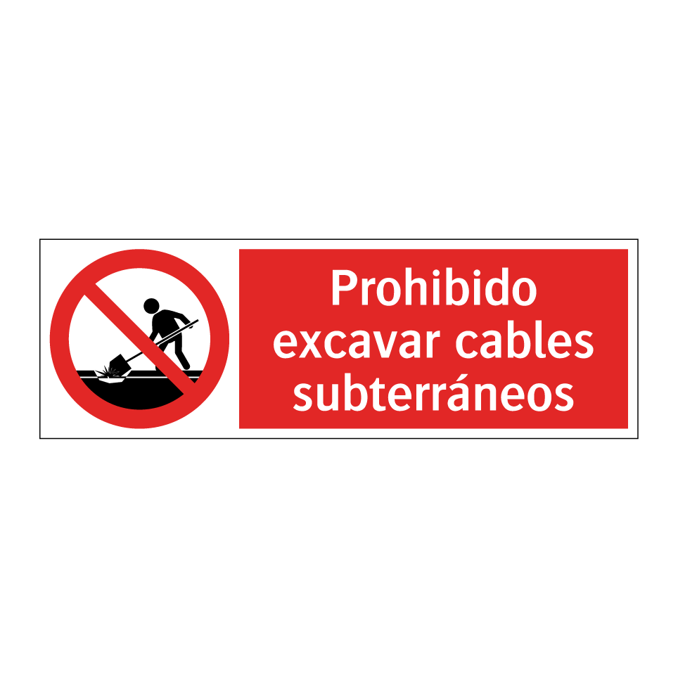 Prohibido excavar cables subterráneos