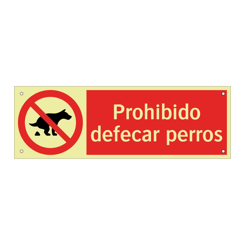 Prohibido defecar perros