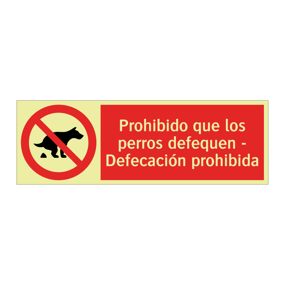 Prohibido que los perros defequen - Defecación prohibida