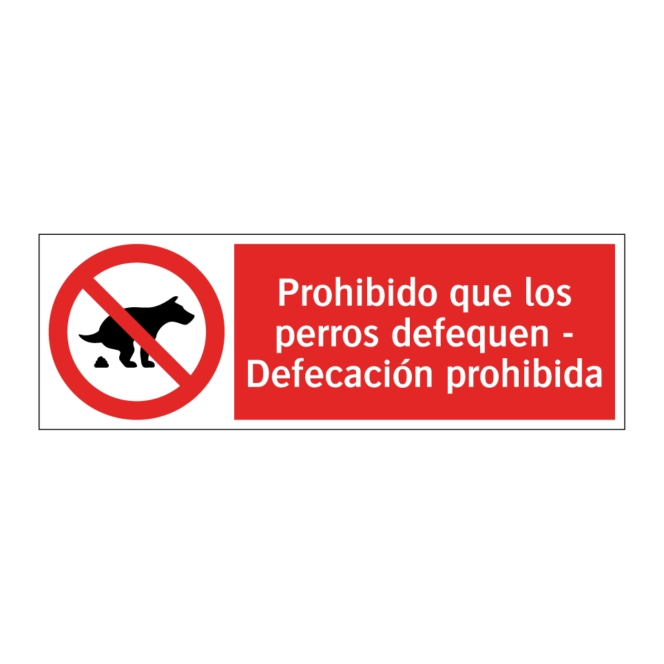 Prohibido que los perros defequen - Defecación prohibida