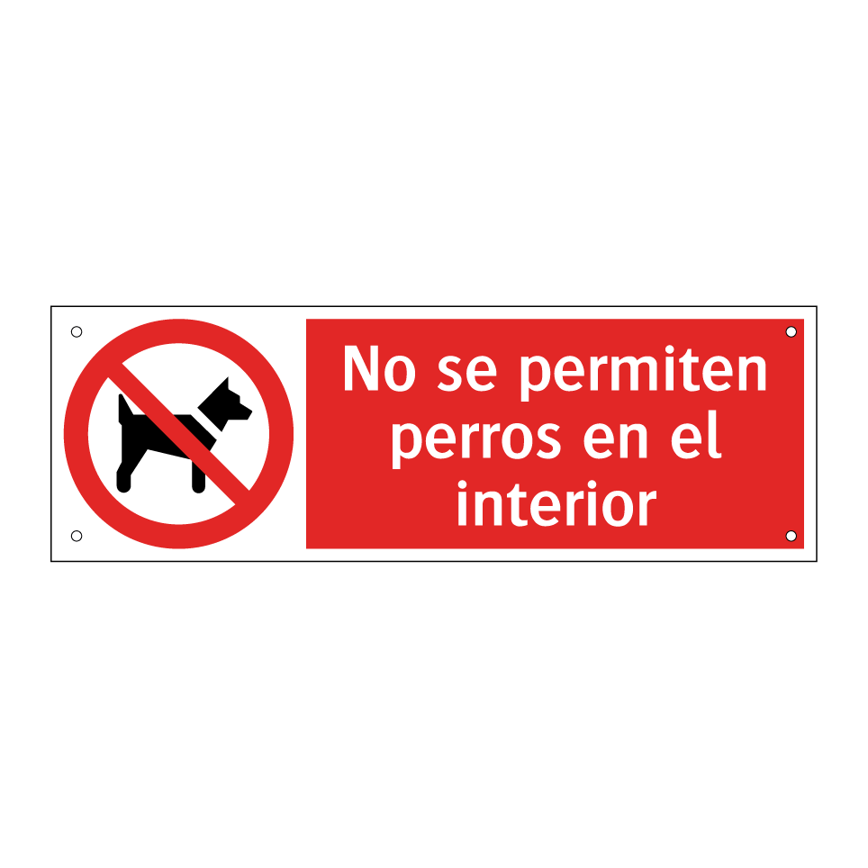 No se permiten perros en el interior