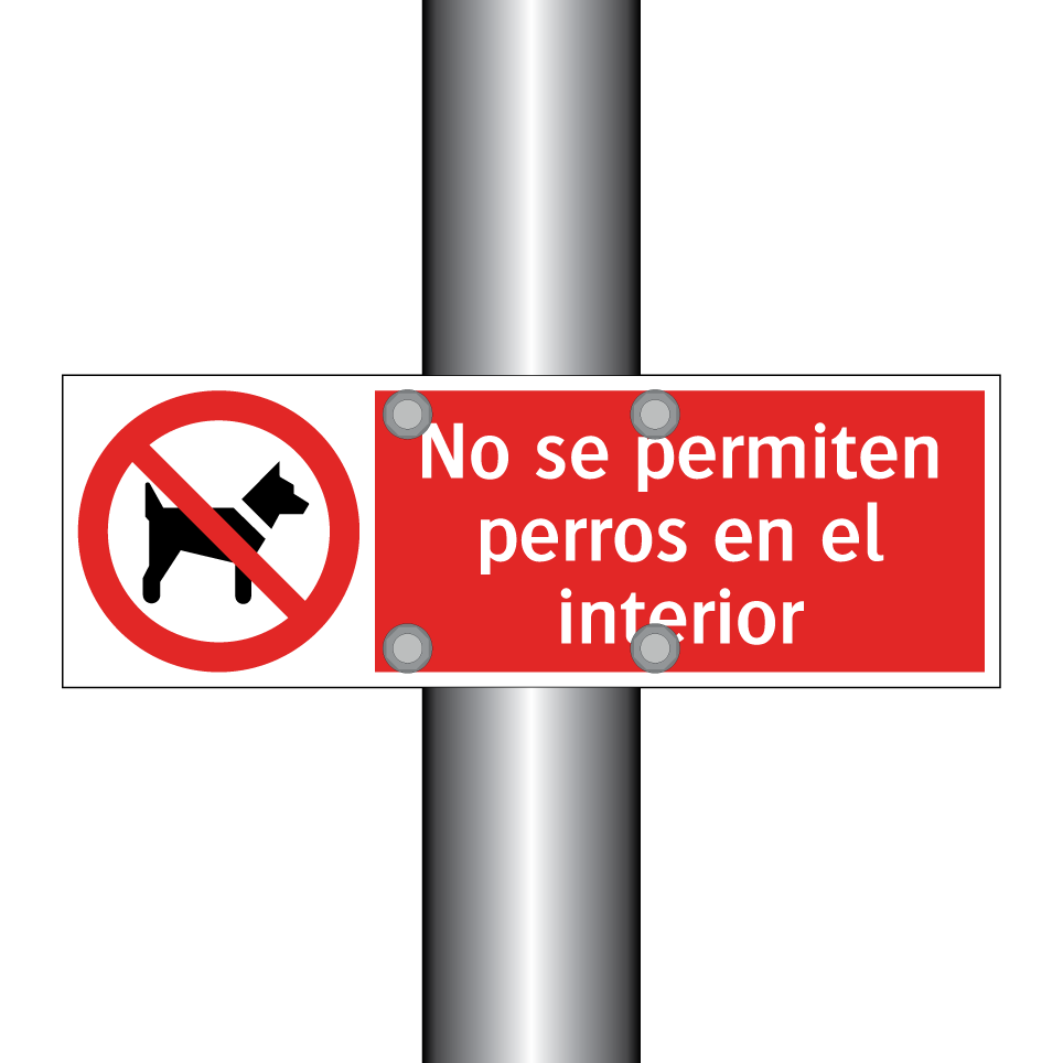 No se permiten perros en el interior