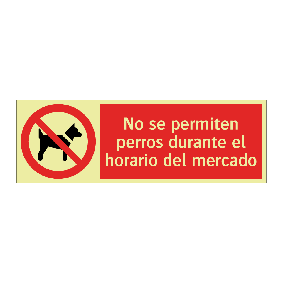 No se permiten perros durante el horario del mercado