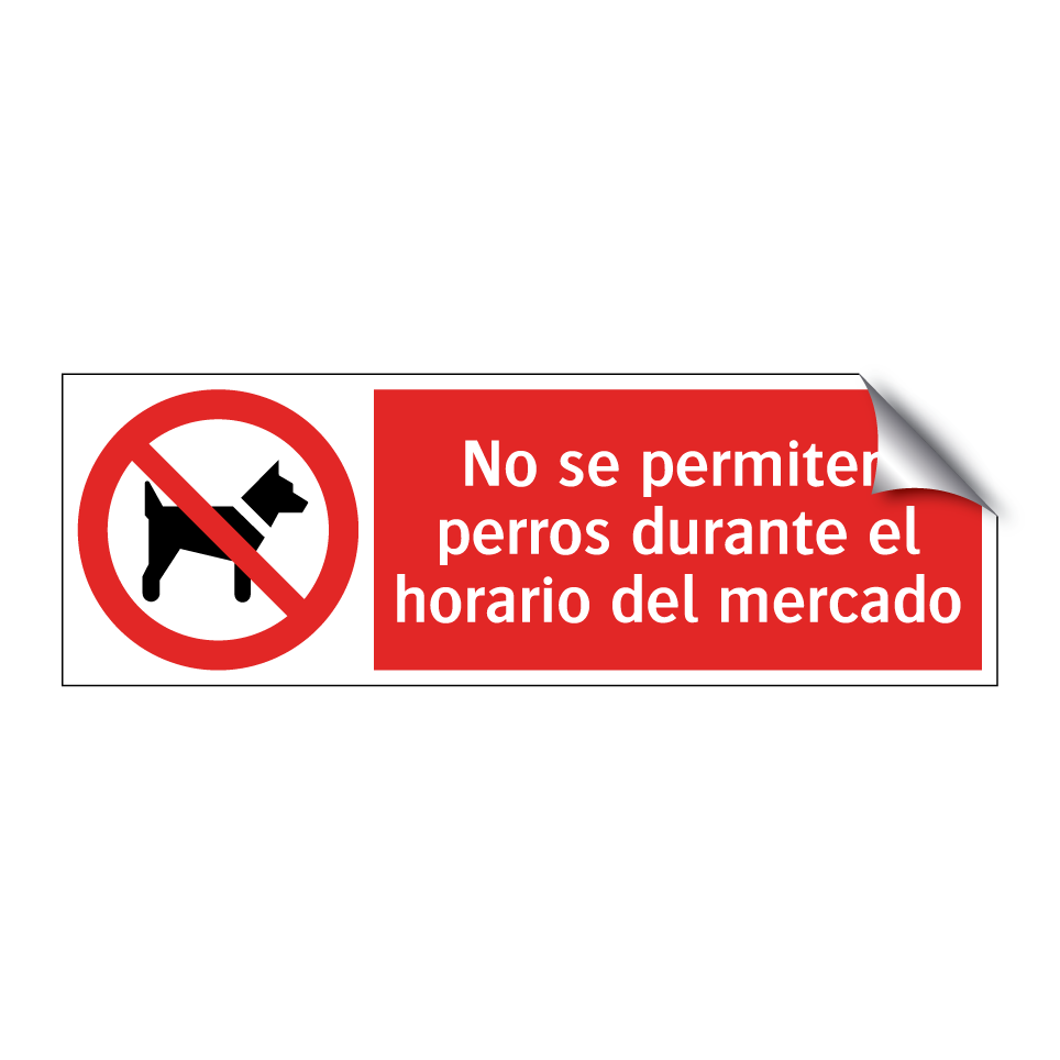 No se permiten perros durante el horario del mercado