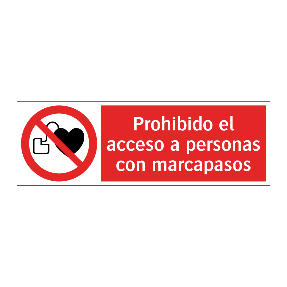 Prohibido el acceso a personas con marcapasos