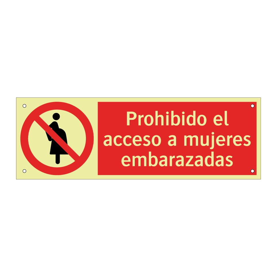 Prohibido el acceso a mujeres embarazadas