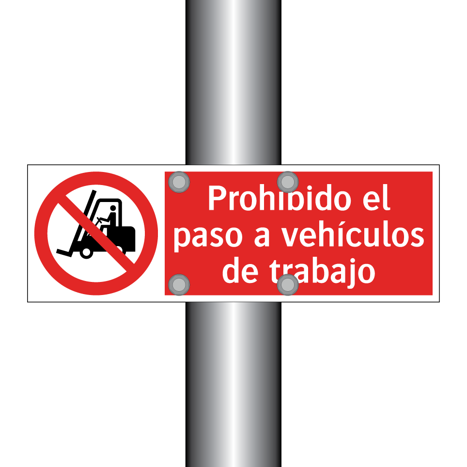 Prohibido el paso a vehículos de trabajo