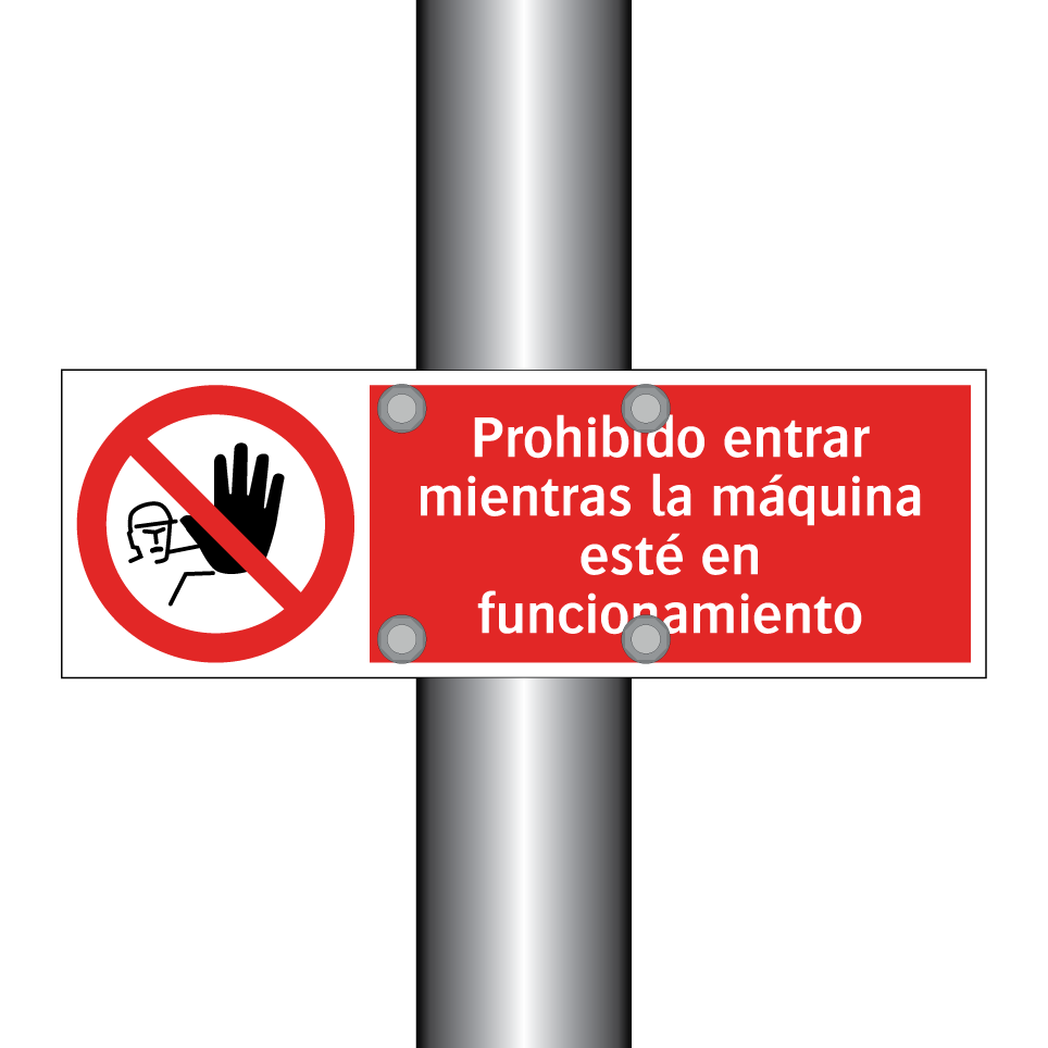 Prohibido entrar mientras la máquina esté en funcionamiento