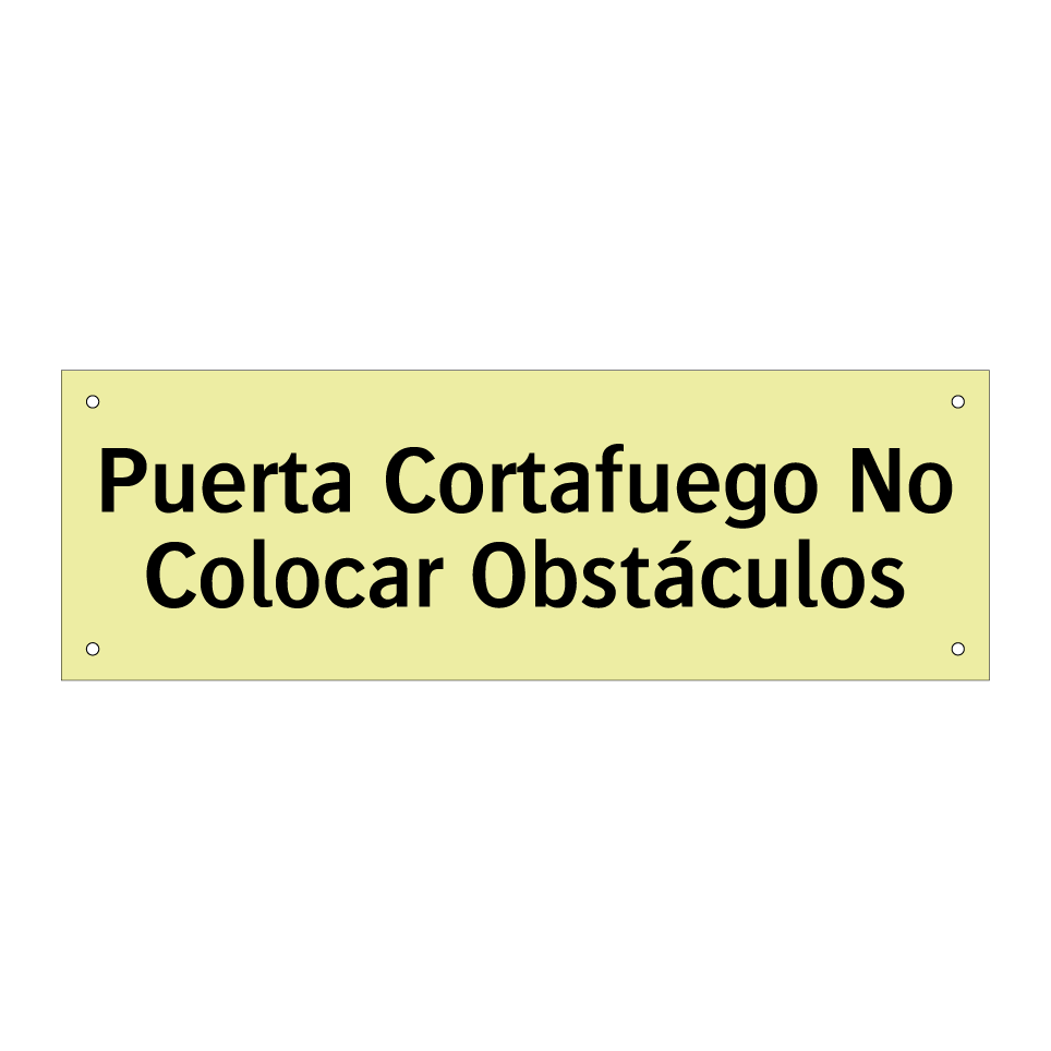Puerta Cortafuego No Colocar Obstáculos