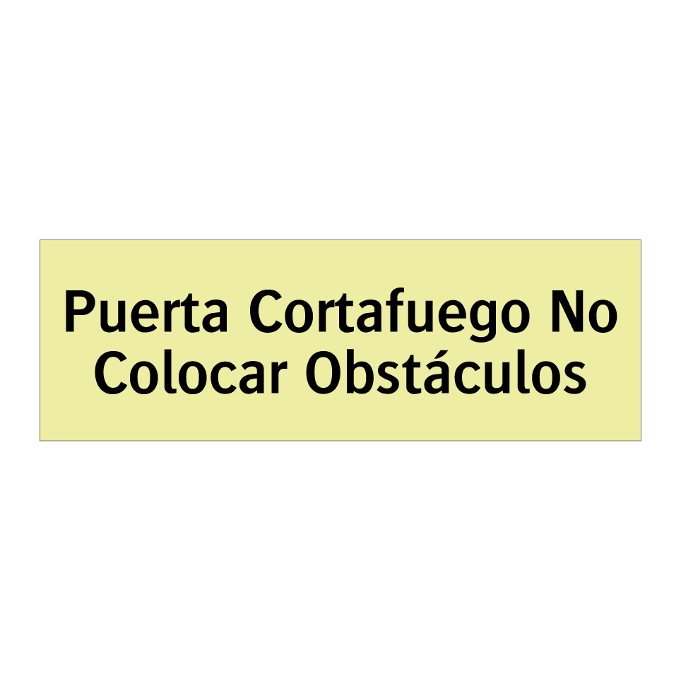Puerta Cortafuego No Colocar Obstáculos