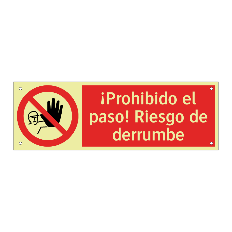 ¡Prohibido el paso! Riesgo de derrumbe