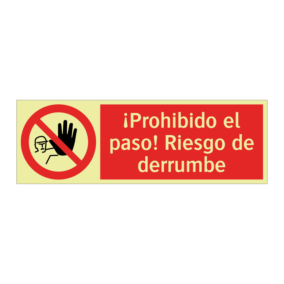 ¡Prohibido el paso! Riesgo de derrumbe