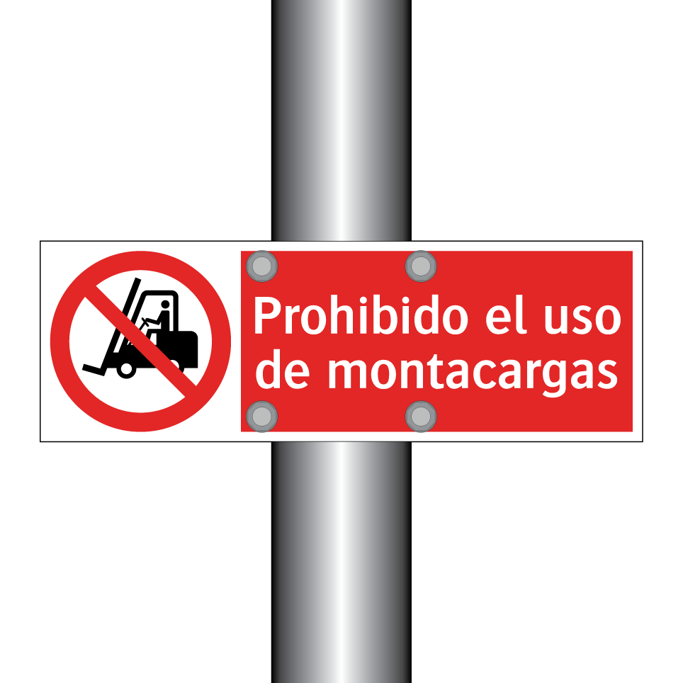 Prohibido el uso de montacargas