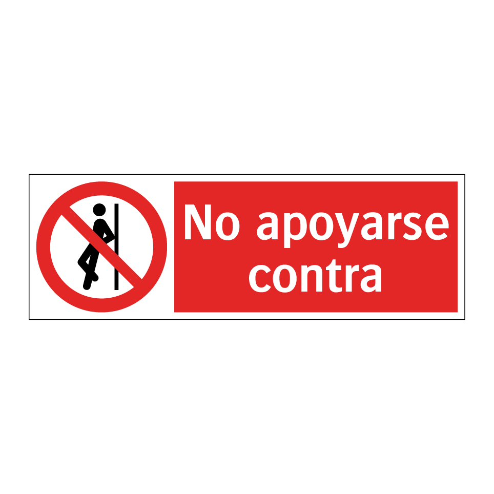 No apoyarse contra