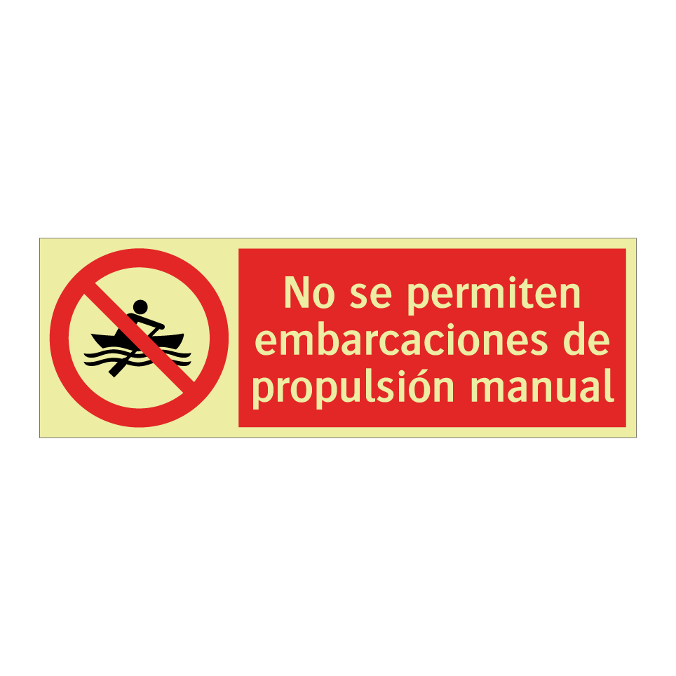 No se permiten embarcaciones de propulsión manual