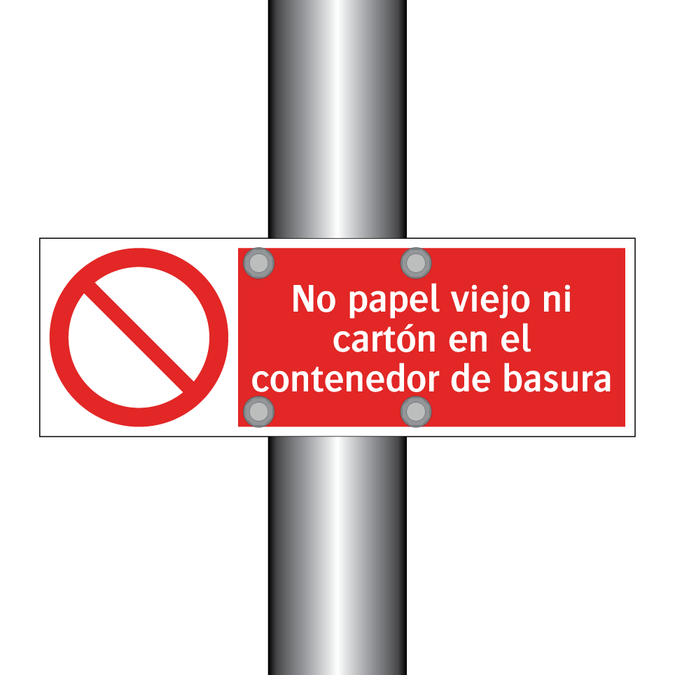 No papel viejo ni cartón en el contenedor de basura