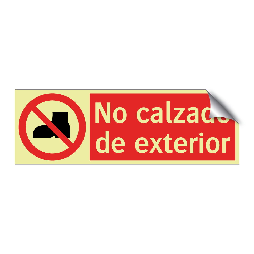 No calzado de exterior