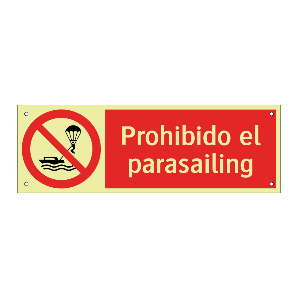 Prohibido el parasailing