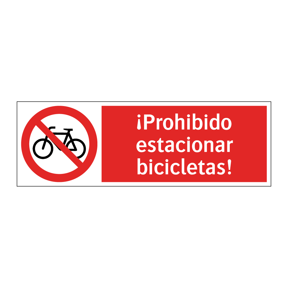 ¡Prohibido estacionar bicicletas!