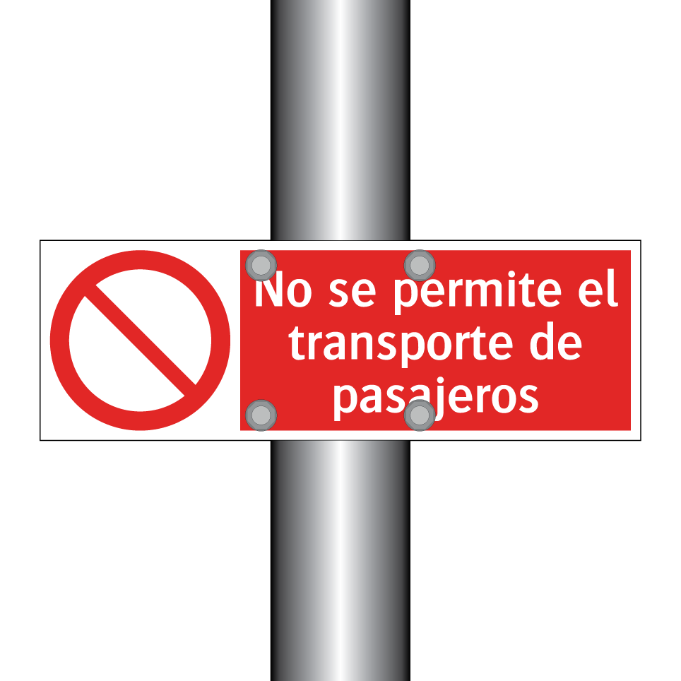 No se permite el transporte de pasajeros