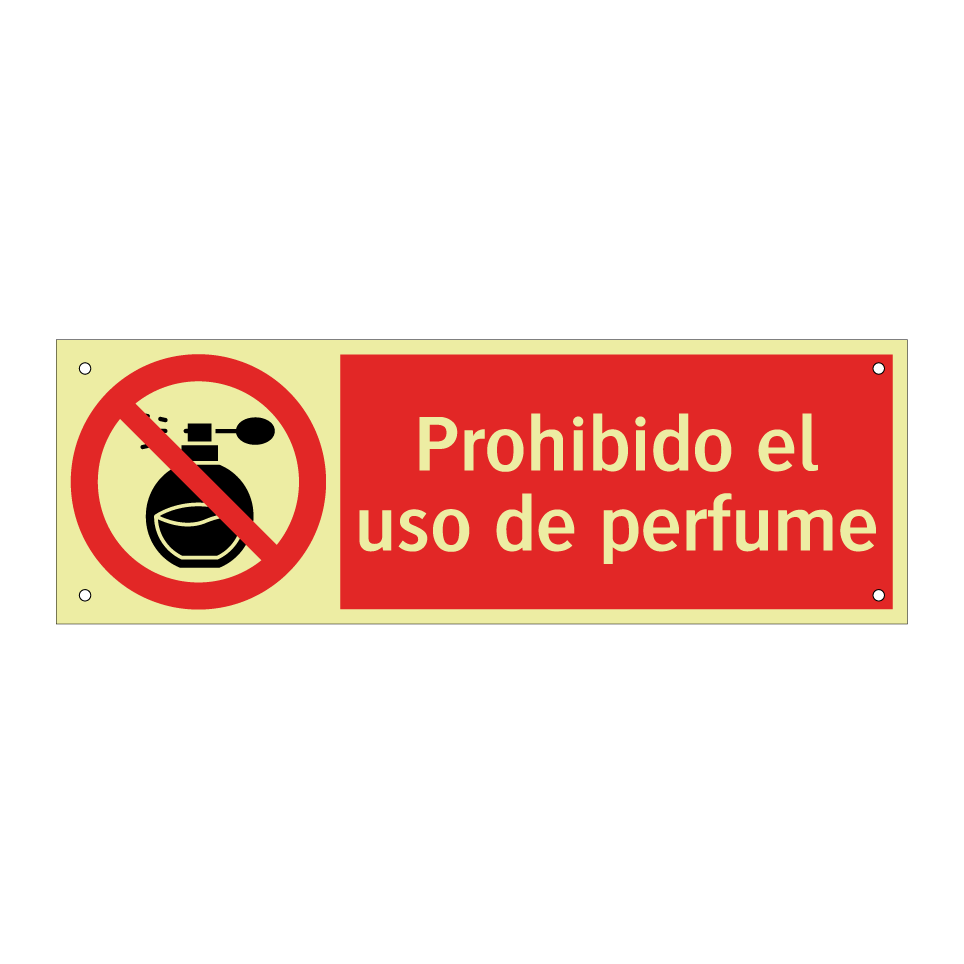 Prohibido el uso de perfume