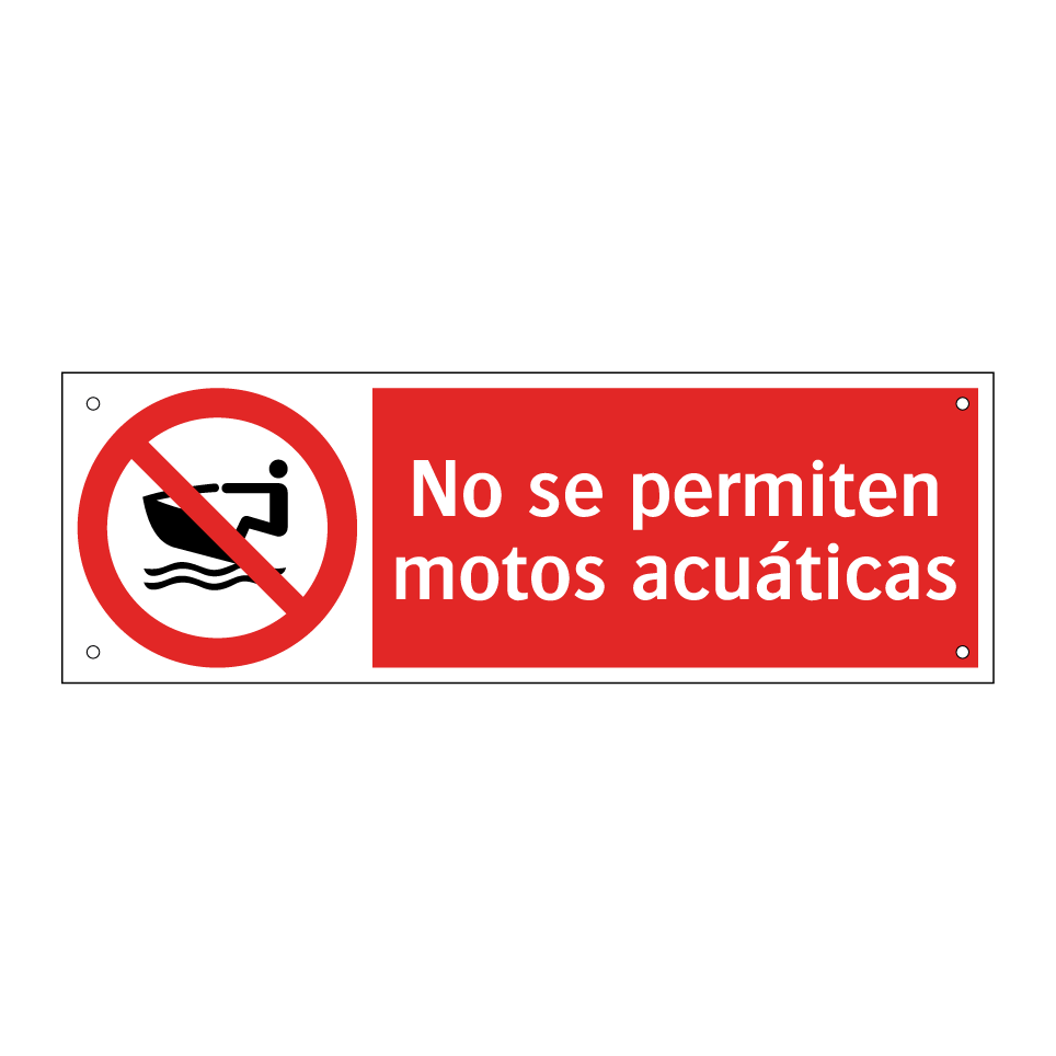 No se permiten motos acuáticas