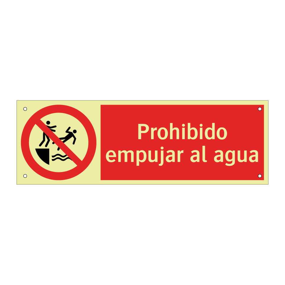 Prohibido empujar al agua