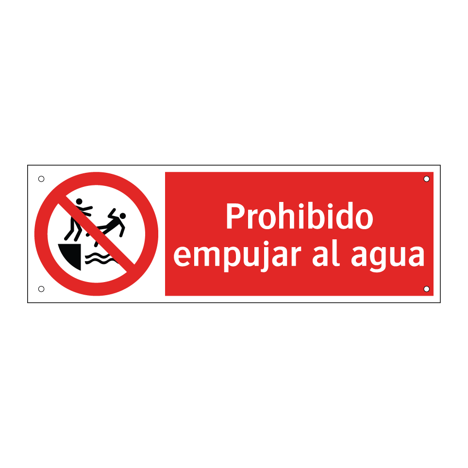 Prohibido empujar al agua