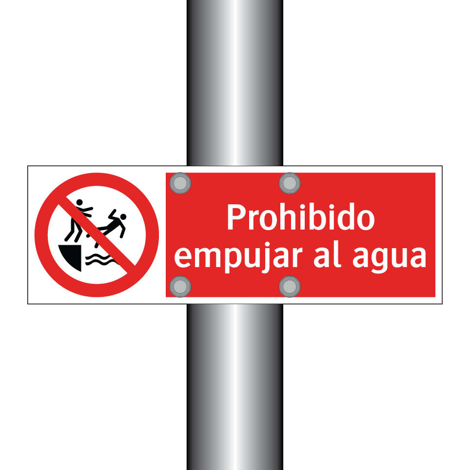 Prohibido empujar al agua