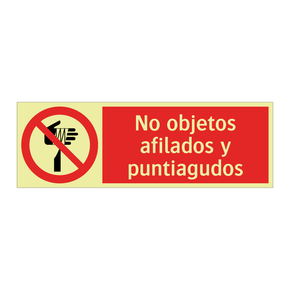 No objetos afilados y puntiagudos
