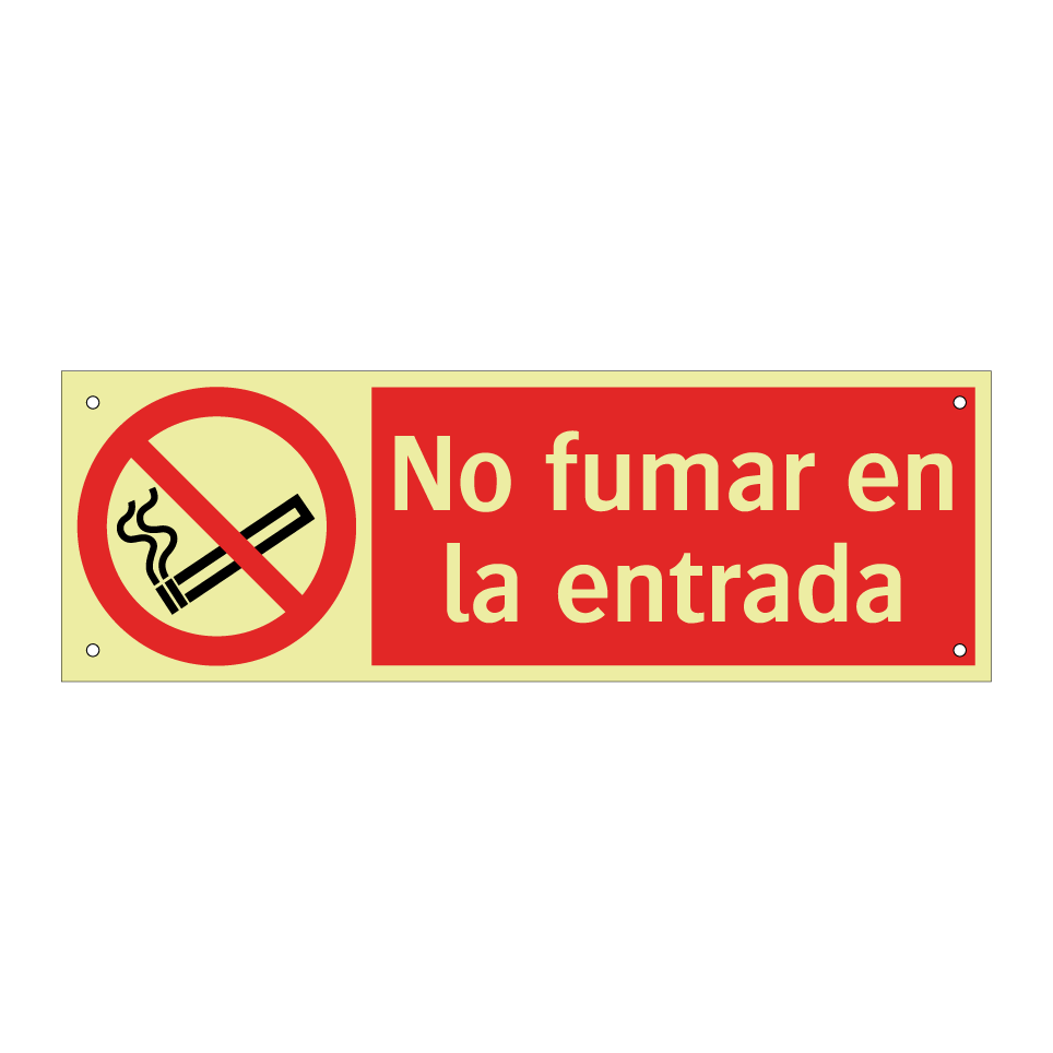 No fumar en la entrada